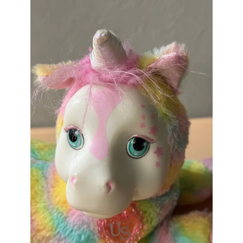 Just Play Rainbow Unicorn Surprise Plush‎ Mother and 1 Baby Tie Dye Pink Yellow - Picture 10 of 10